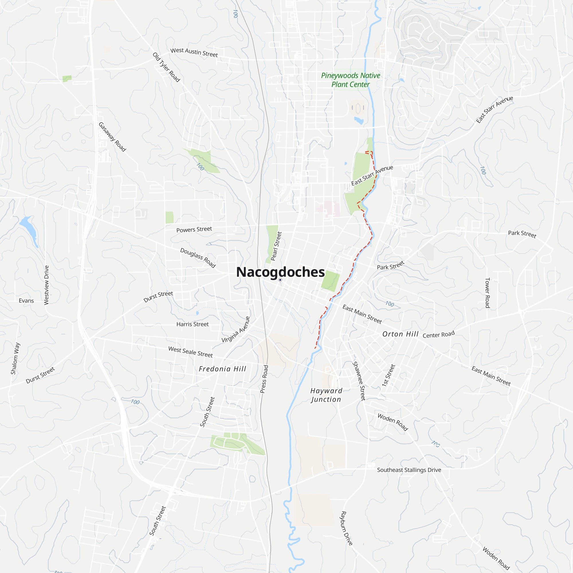 Nacogdoches Convention & Visitors Bureau map