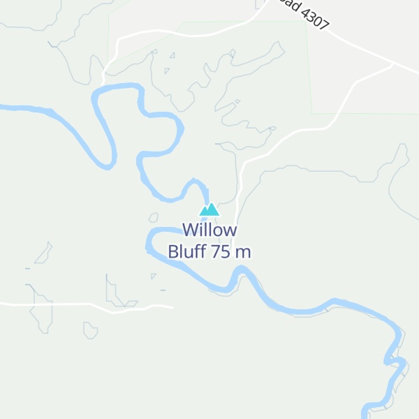 Map of Willow Bluff