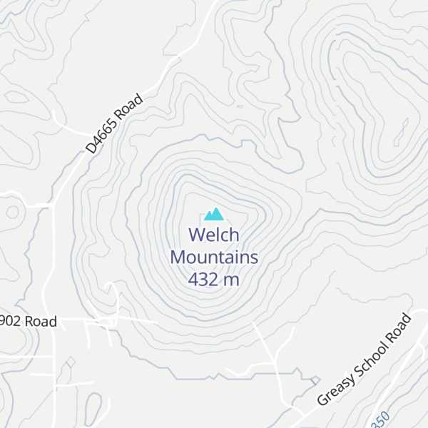 Map of Welch Mountains