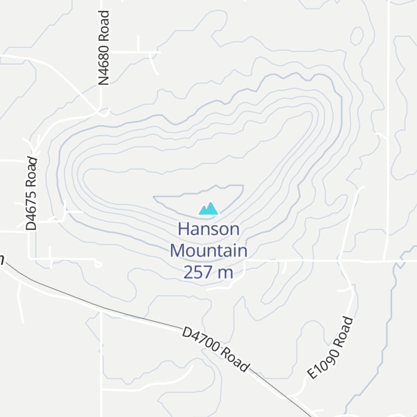 Map of Hanson Mountain