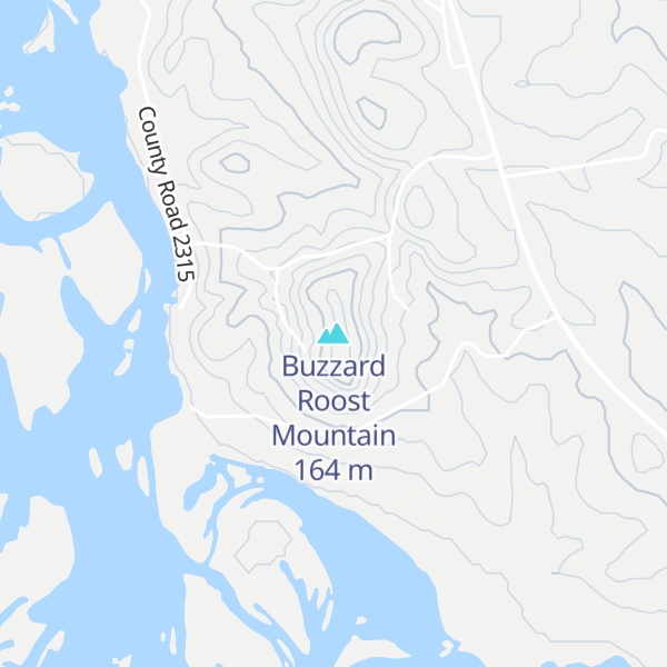 Map of Buzzard Roost Mountain