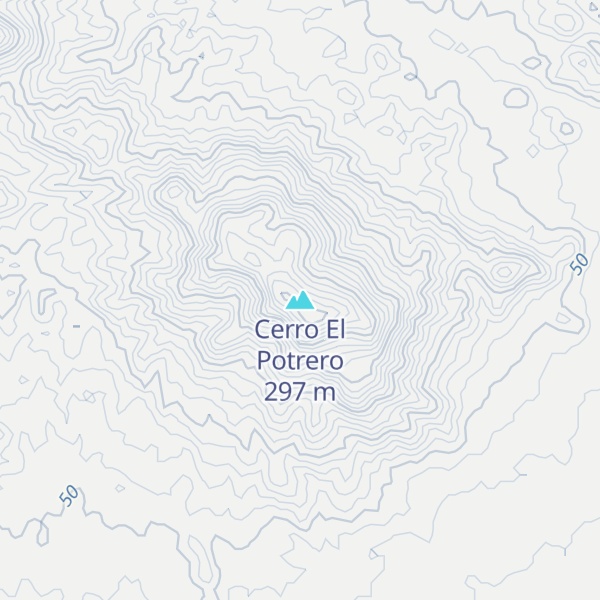 Map of Cerro El Potrero