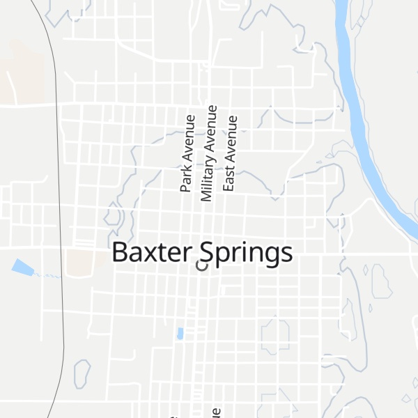 Map of Baxter Springs Route 66 Visitor Center