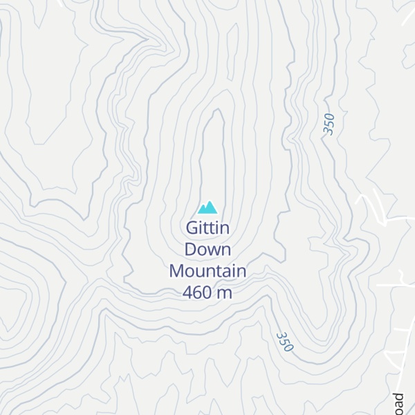 Map of Gittin Down Mountain