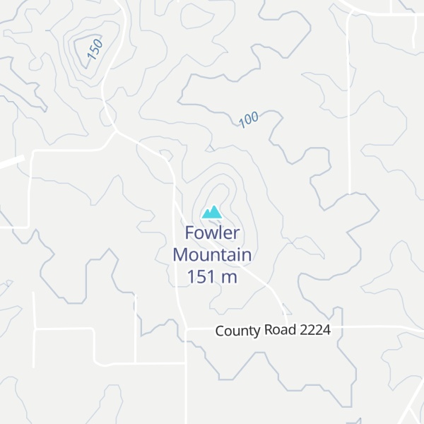 Map of Fowler Mountain