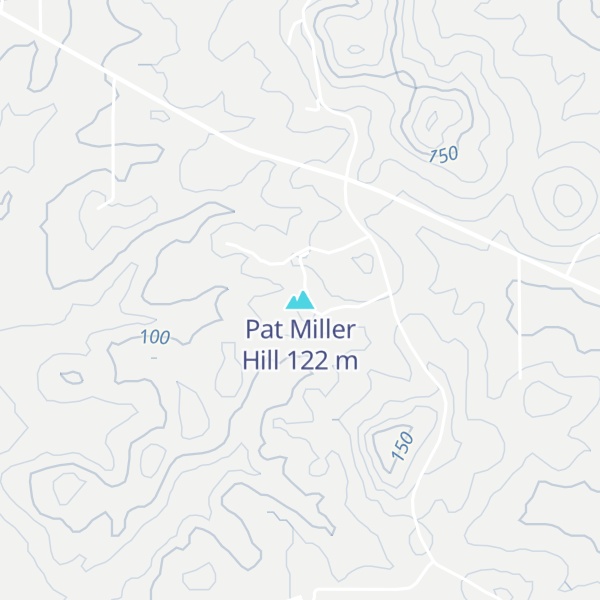Map of Pat Miller Hill