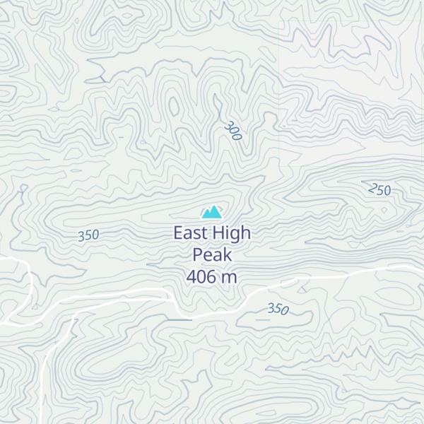 Map of East High Peak
