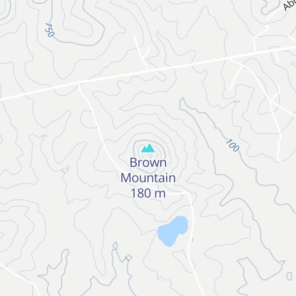 Map of Brown Mountain
