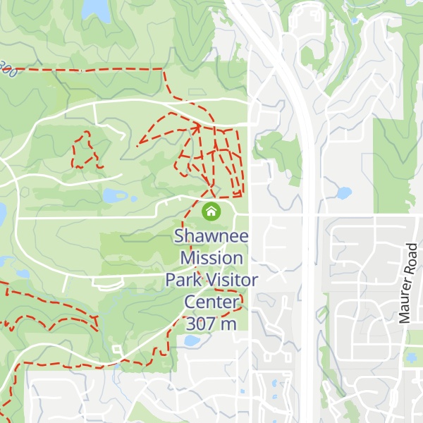 Map of Shawnee Mission Park Visitor Center