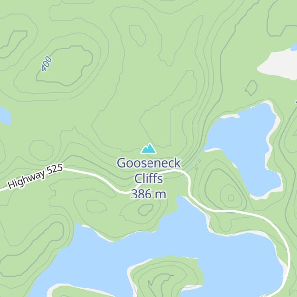 Map of Gooseneck Cliffs