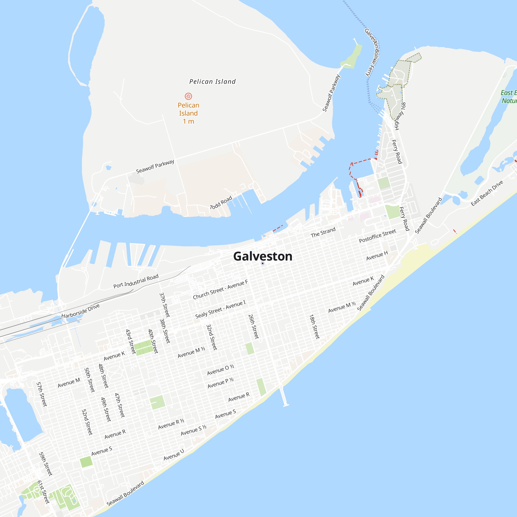 Galveston Visitor Center map