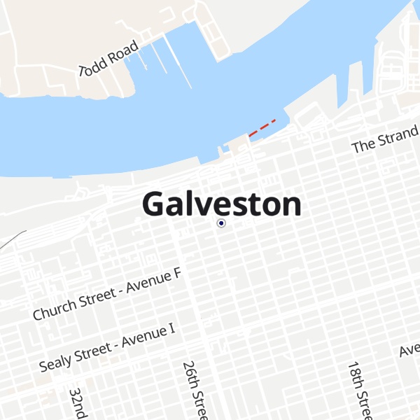 Map of Galveston Visitor Center