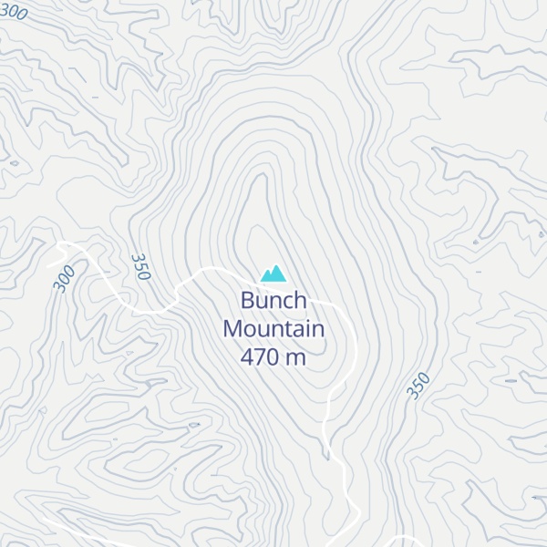 Map of Bunch Mountain