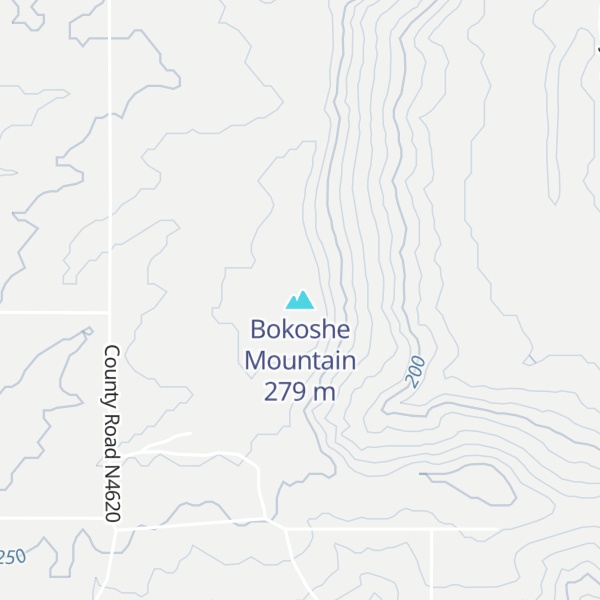 Map of Bokoshe Mountain