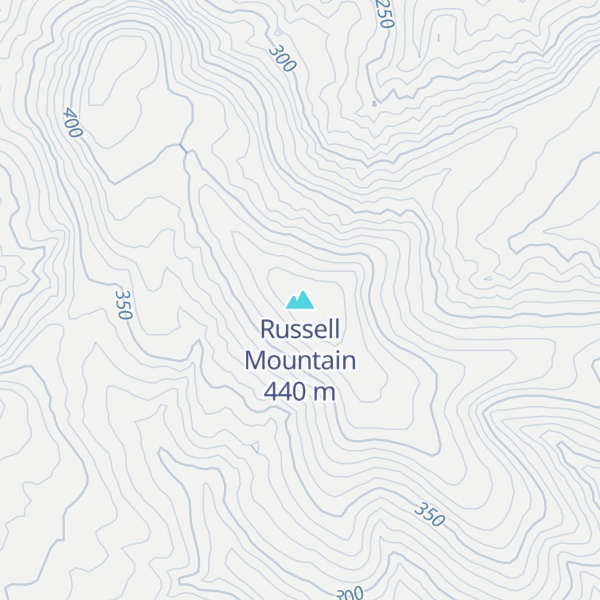 Map of Russell Mountain