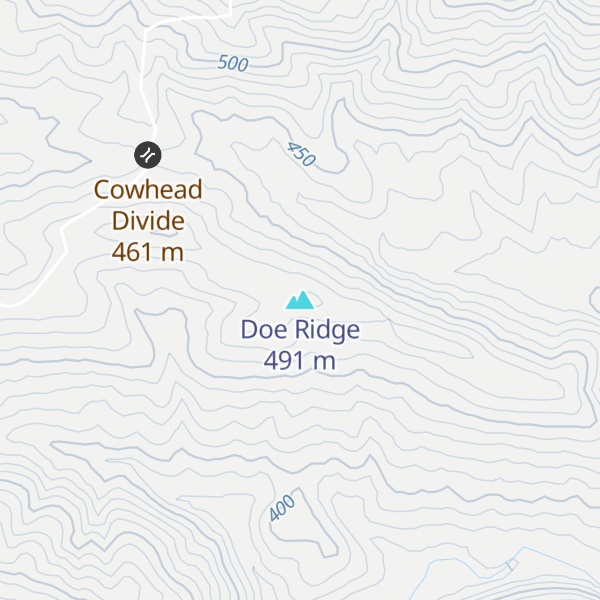 Map of Doe Ridge