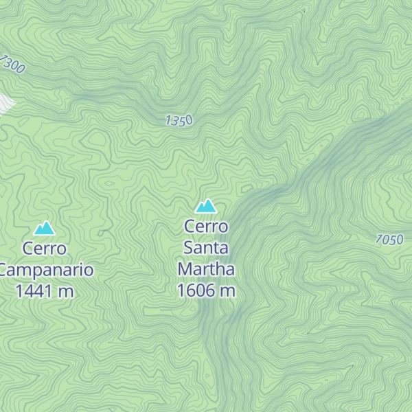 Map of Cerro Santa Martha