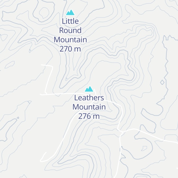 Map of Leathers Mountain