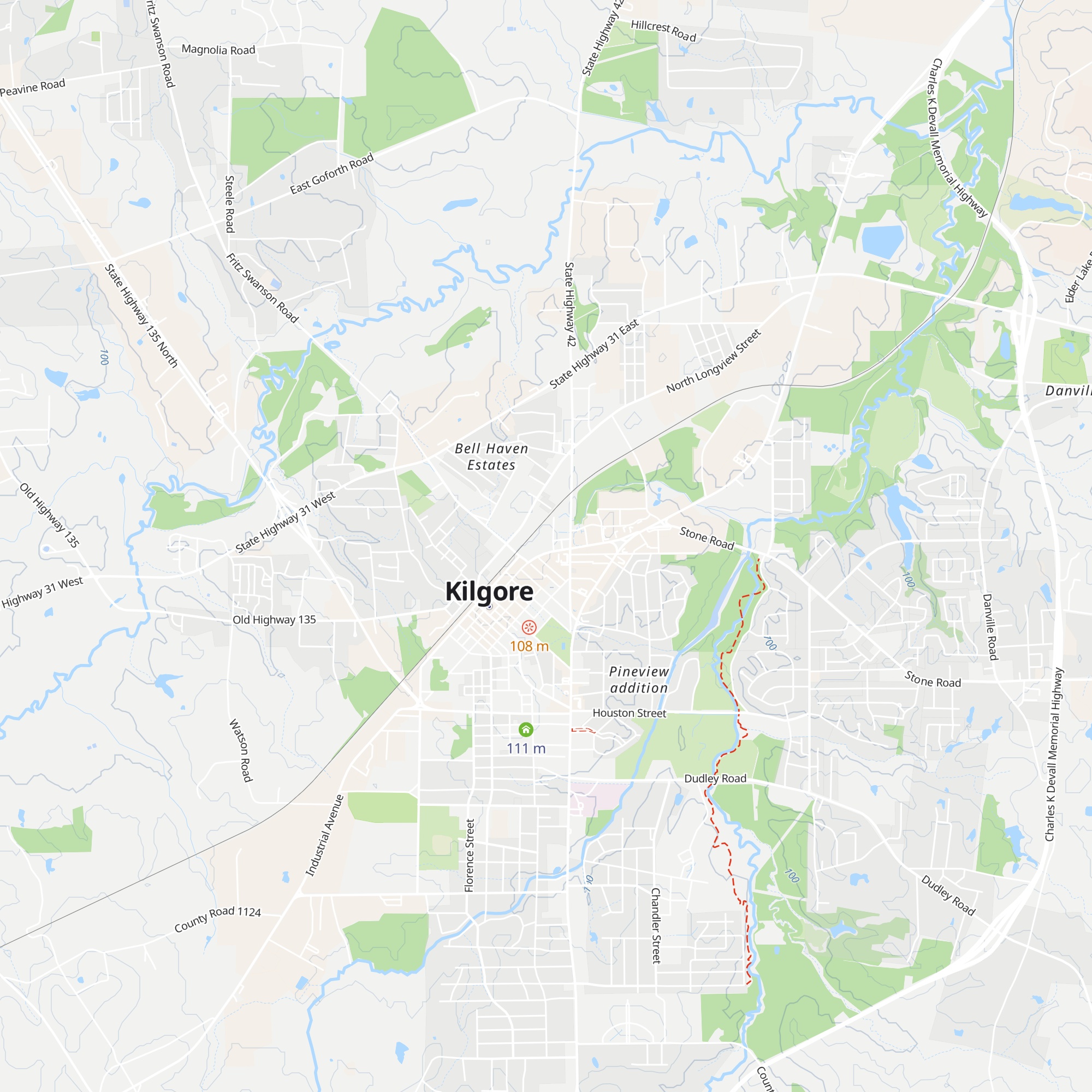 Visit Kilgore map