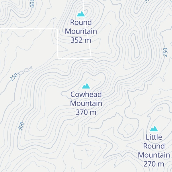 Map of Cowhead Mountain