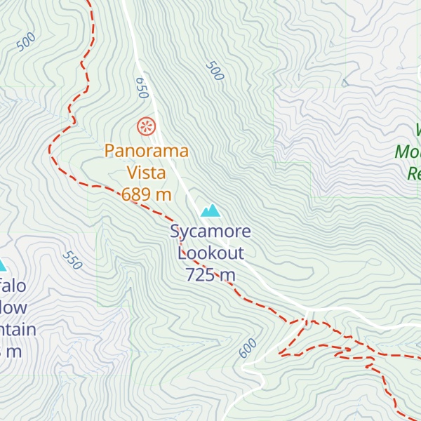 Map of Sycamore Lookout