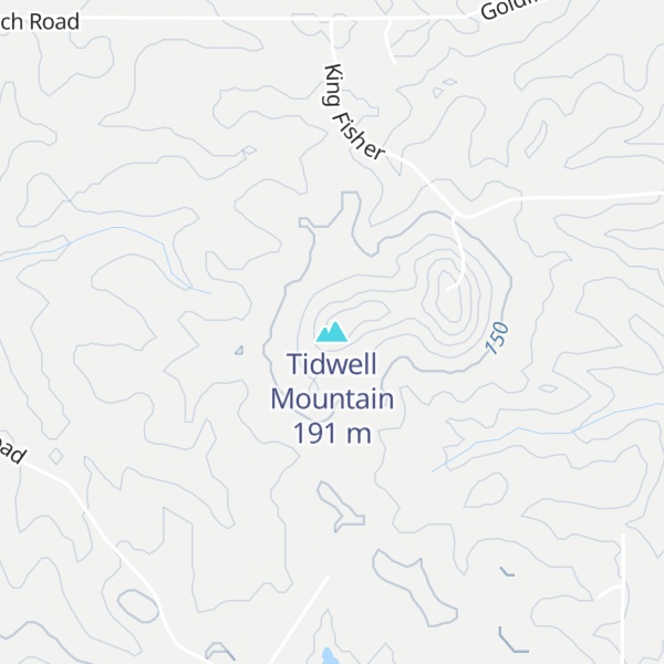 Map of Tidwell Mountain