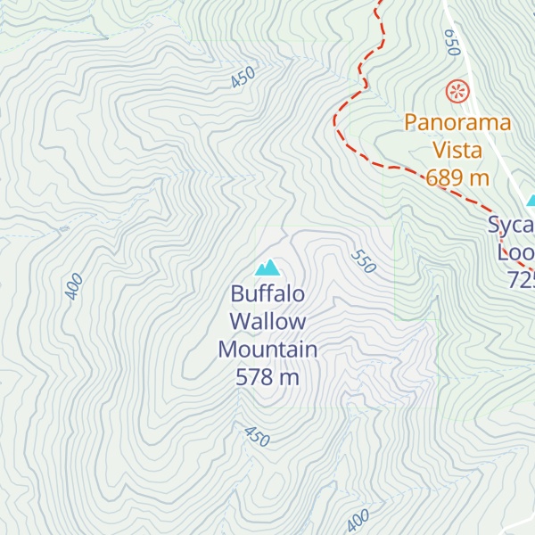 Map of Buffalo Wallow Mountain