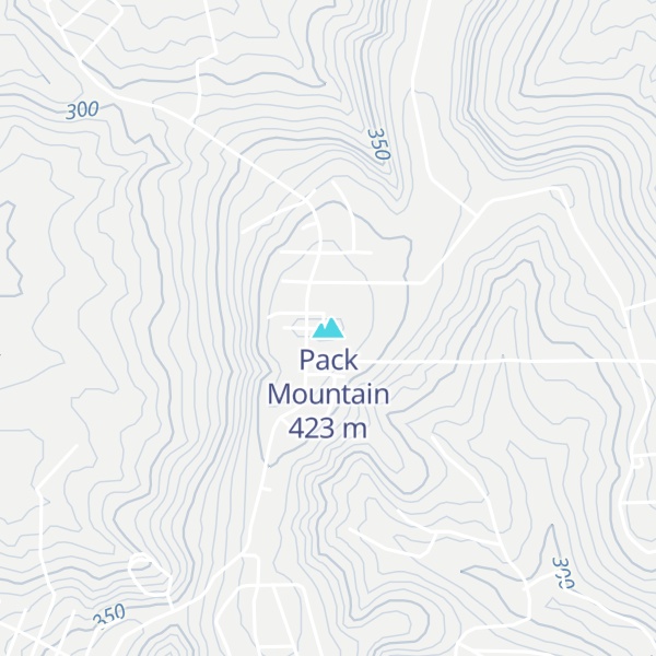 Map of Pack Mountain