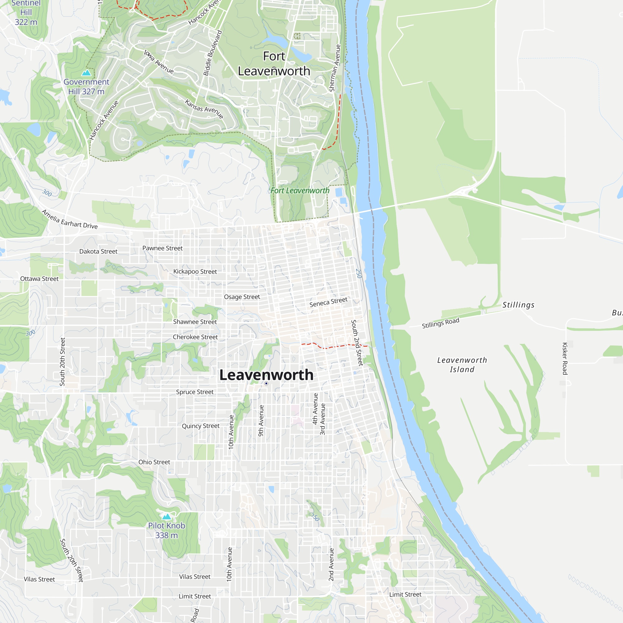 Leavenworth Area Convention and Visitors Bureau map
