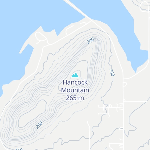 Map of Hancock Mountain