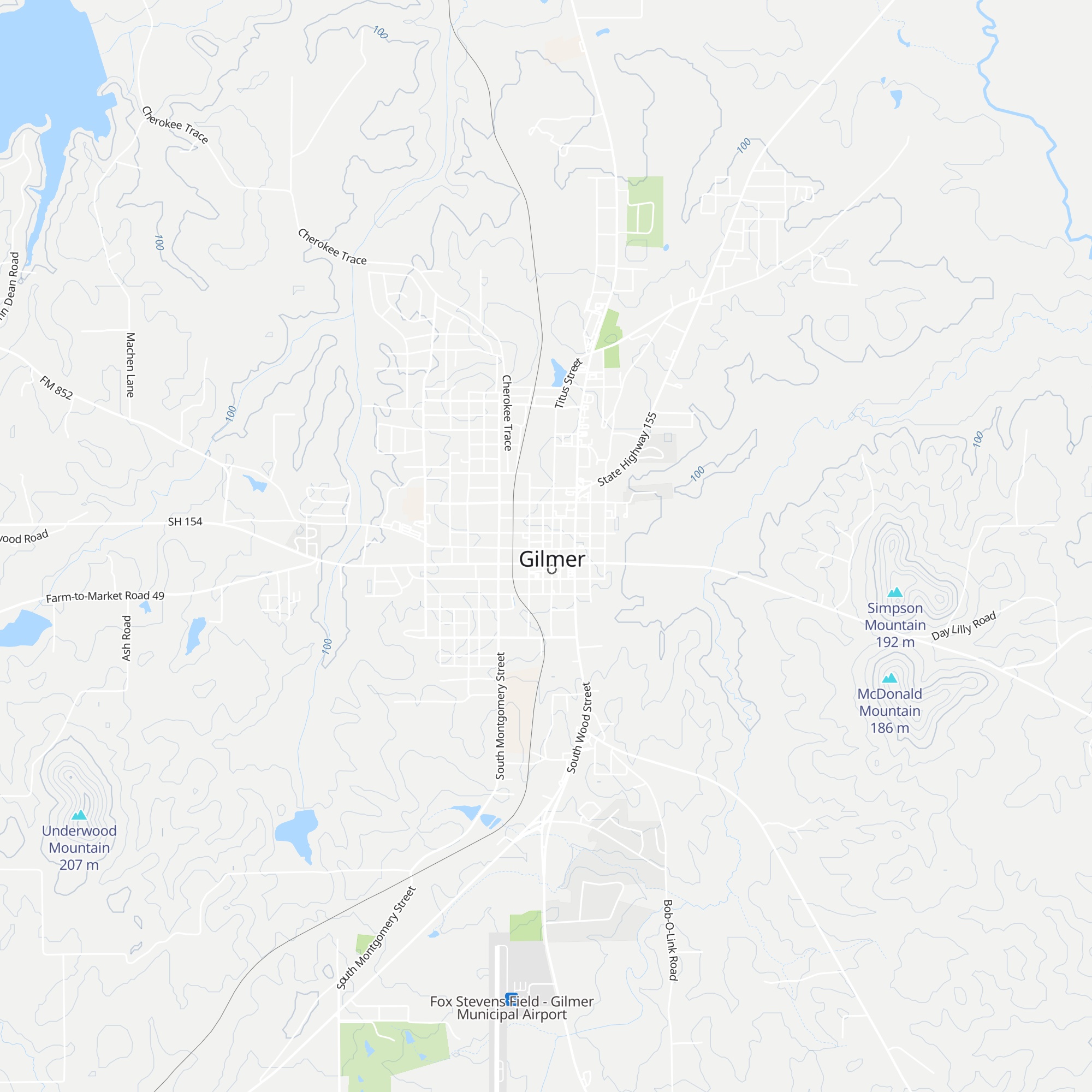 Gilmer Area Chamber of Commerce map