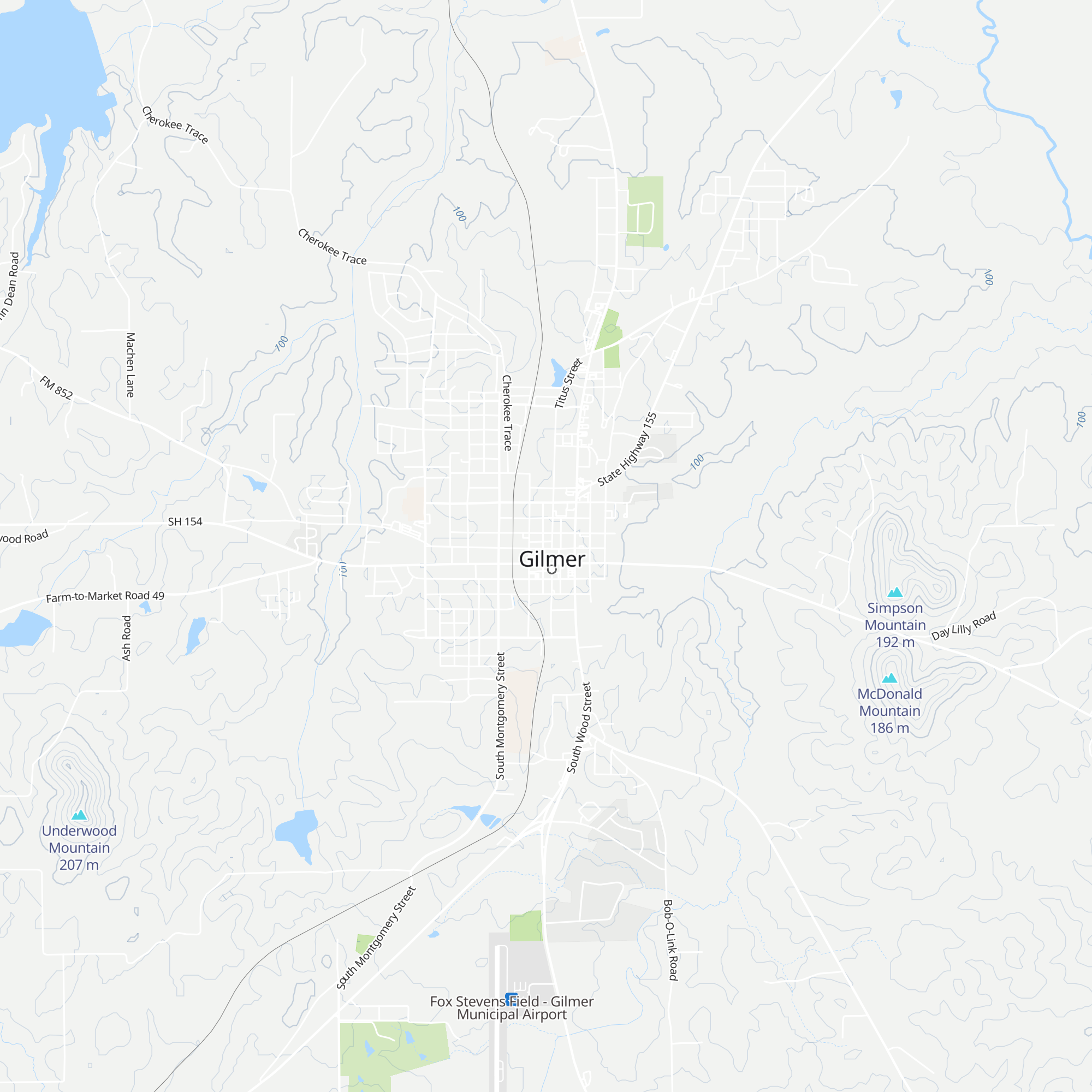 Gilmer Area Chamber of Commerce map