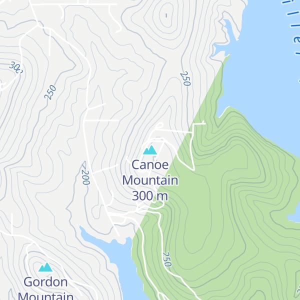 Map of Canoe Mountain