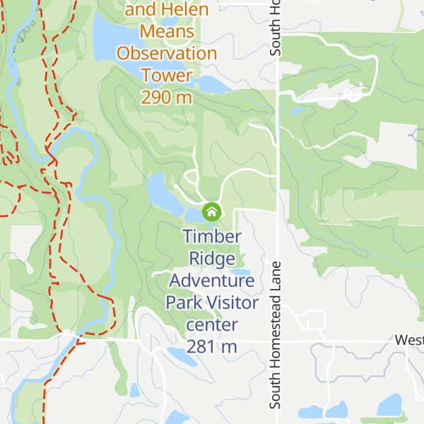 Map of Timber Ridge Adventure Park Visitor center