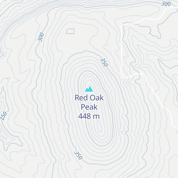 Map of Red Oak Peak