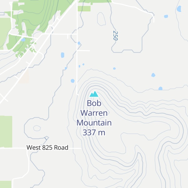 Map of Bob Warren Mountain
