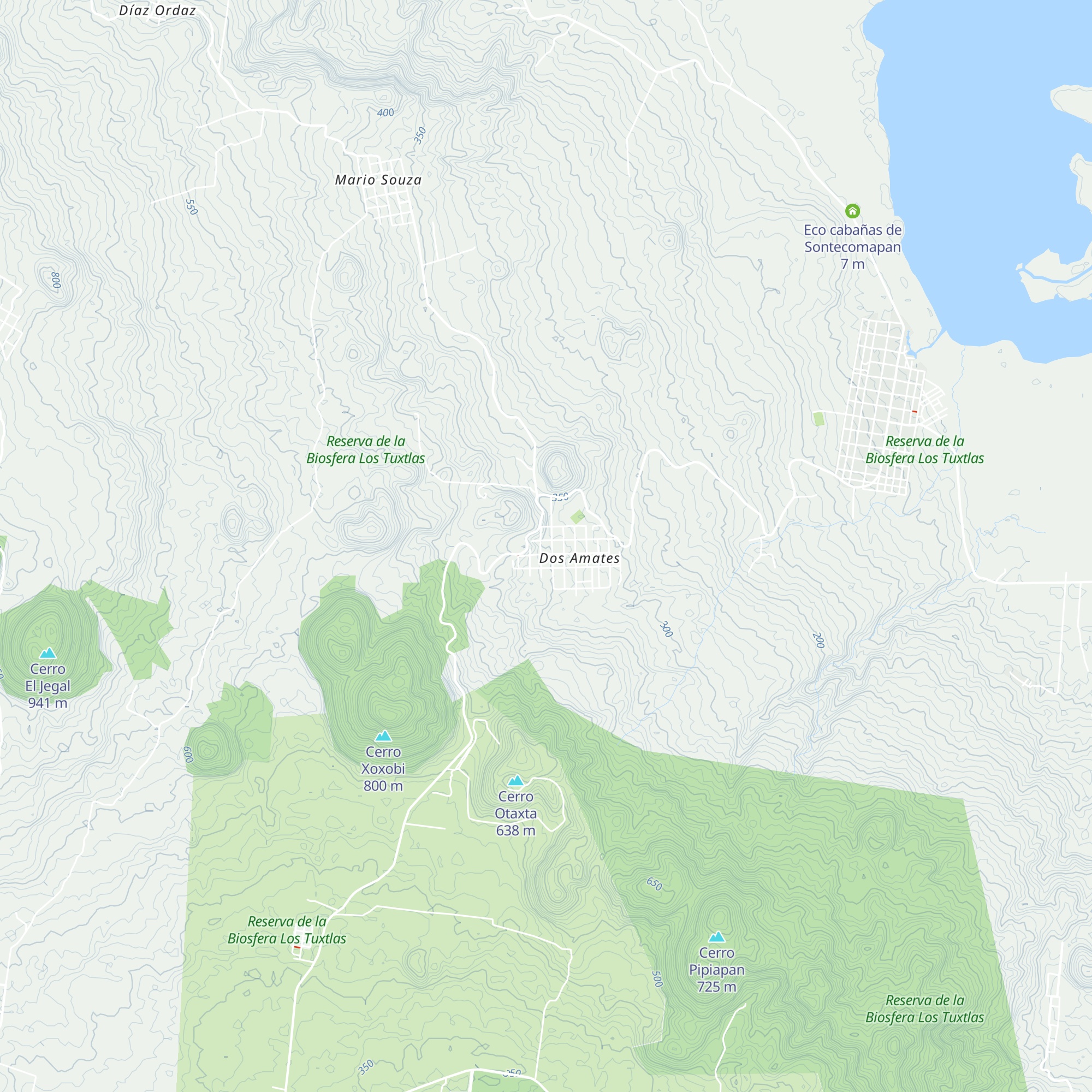 Cabañas Ixaya map