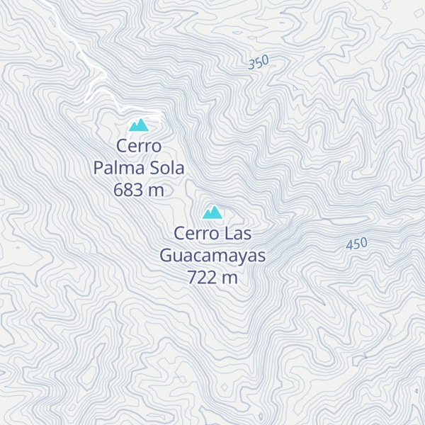 Map of Cerro Las Guacamayas