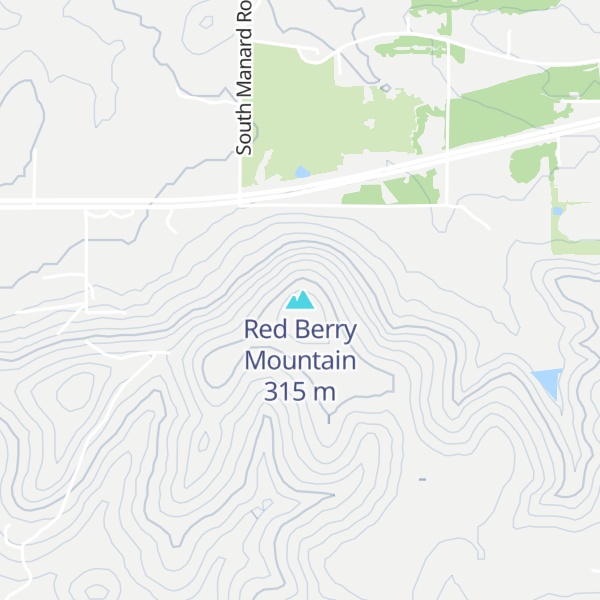 Map of Red Berry Mountain