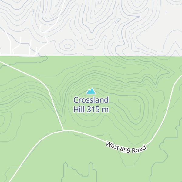 Map of Crossland Hill