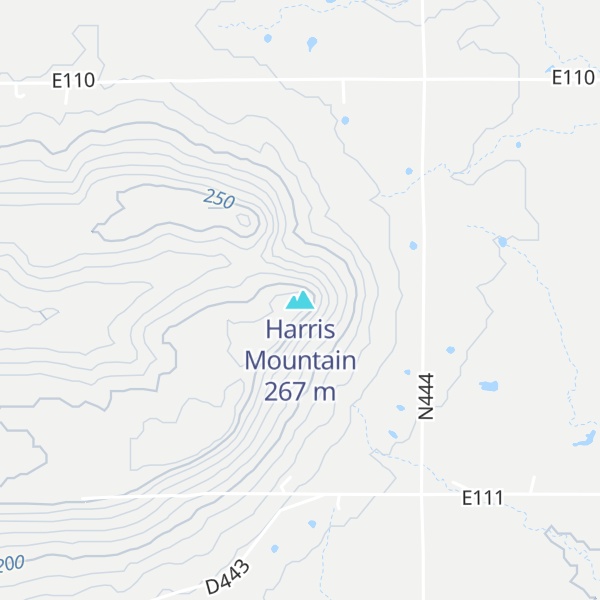 Map of Harris Mountain