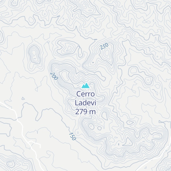 Map of Cerro Ladevi