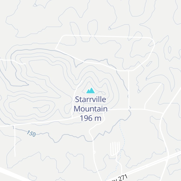 Map of Starrville Mountain