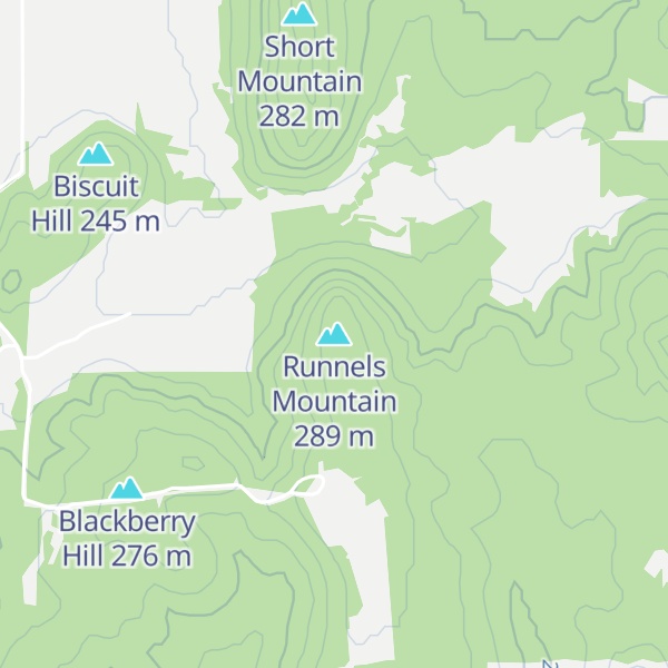 Map of Runnels Mountain
