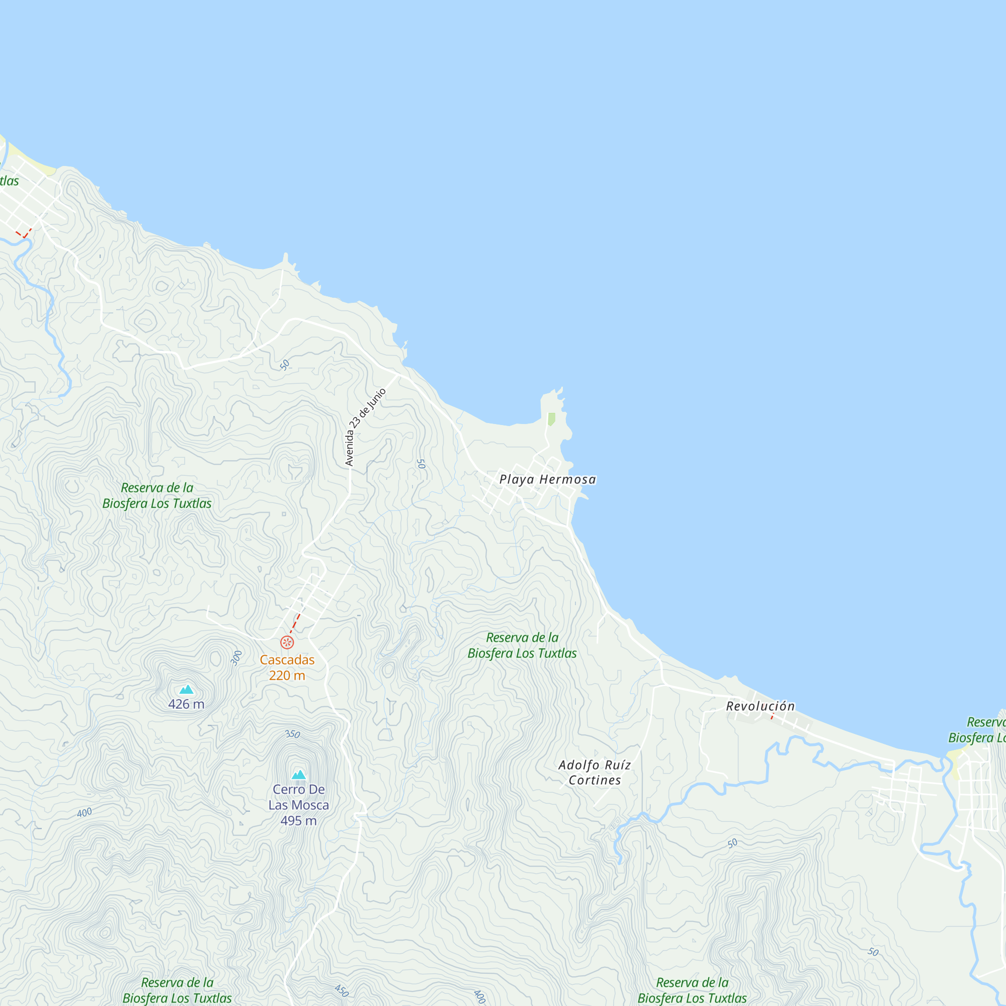 Cabañas de Playa Hermosa map