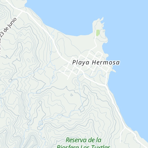Map of Cabañas de Playa Hermosa