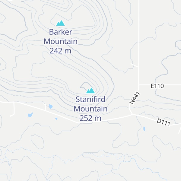 Map of Stanifird Mountain