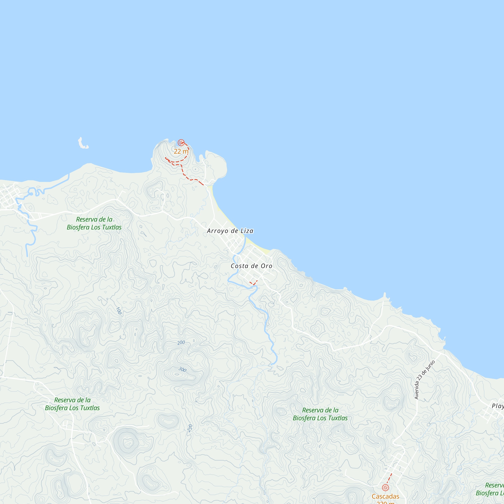 Cabañas de Costa de Oro map