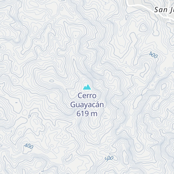 Map of Cerro Guayacán