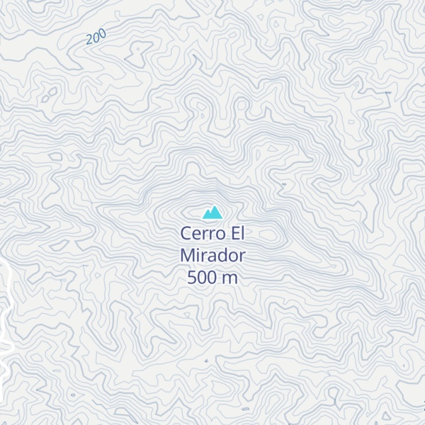 Map of Cerro El Mirador